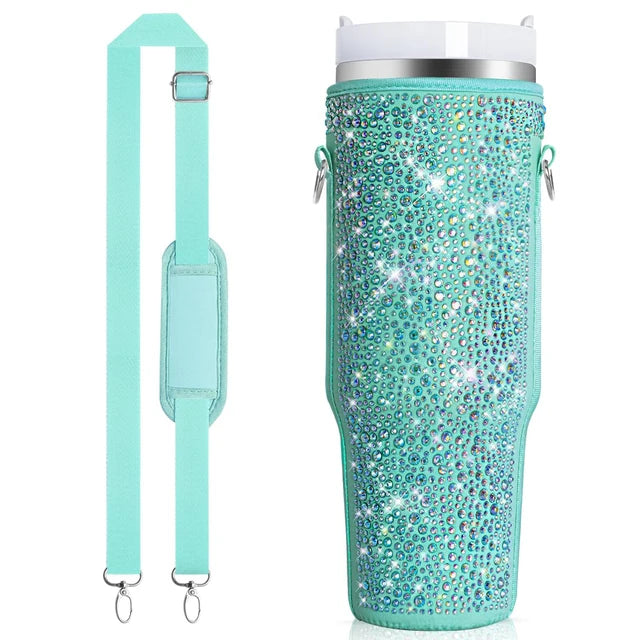 Housse de protection pour tasse à gourde portable, avec sangles, accessoire pour boissons d'extérieur