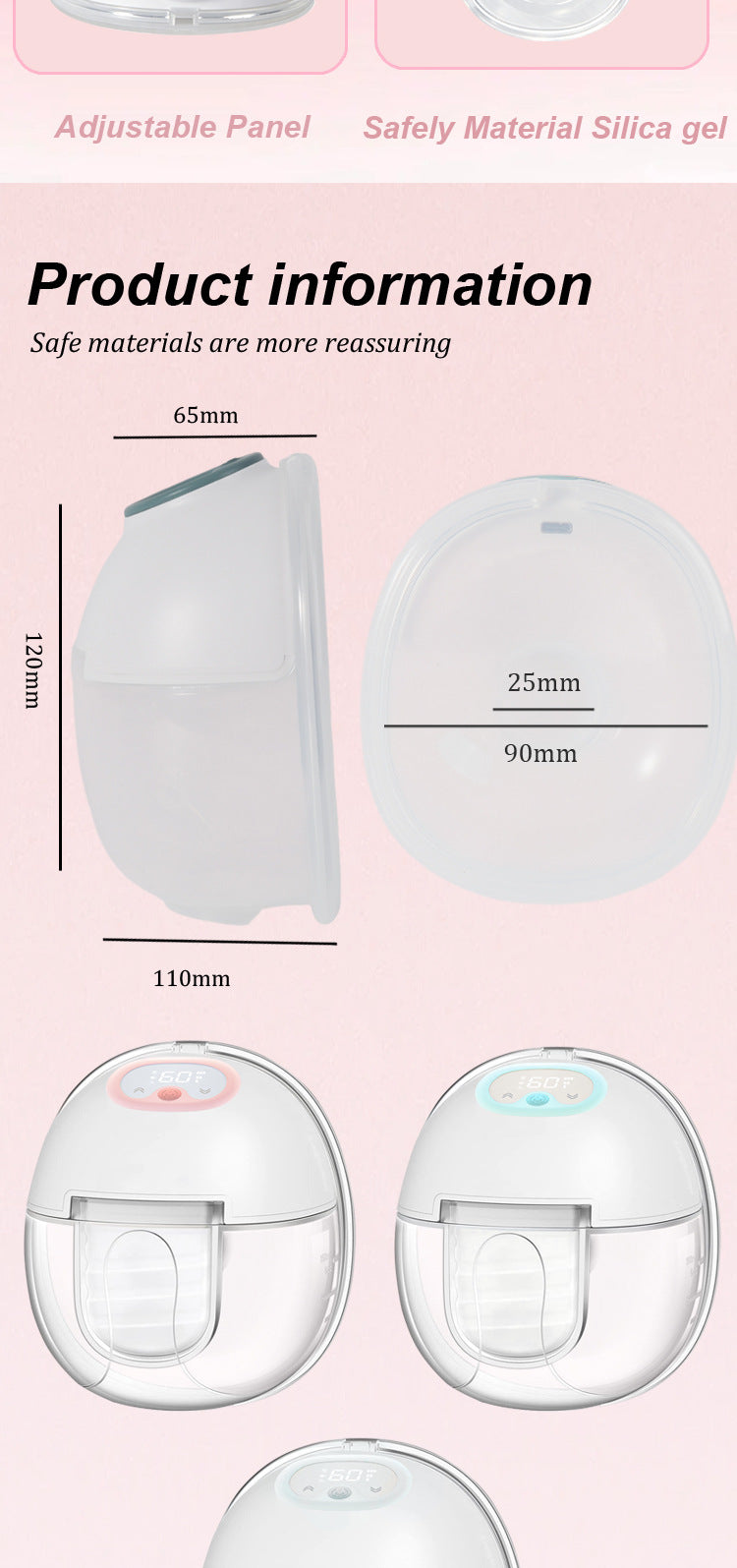 New All‑in‑One Hands‑Free Wearable Electric Breast Pump, Portable Silent Invisible Breast Milk Extractor with Strong Suction