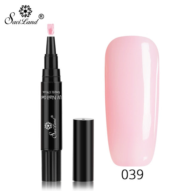 15.12 USD - Saviland 3-in-1 New Gel Nail Polish Pen: Glitter, Easy Application, 60 Colors, UV Hybrid Gel Polish, Easy to Use.