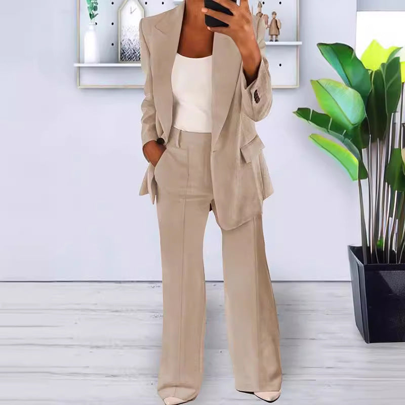 Women's blazer, slim fit, notched lapel, plain color