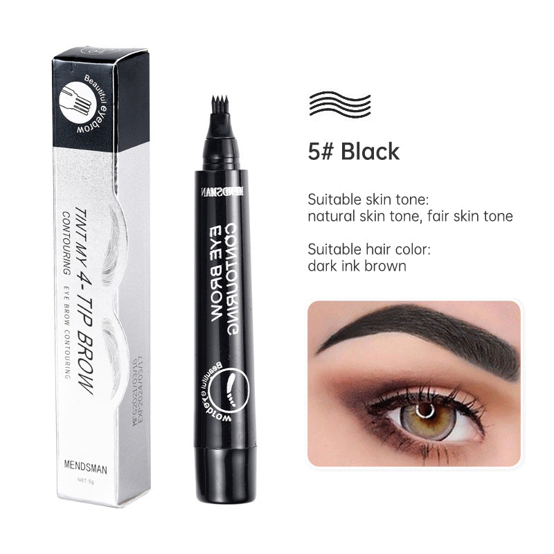Long-lasting liquid eyebrow pencil, 5 colors, waterproof, for microblading and tattooing. Fork-tip eyebrow pencil.
