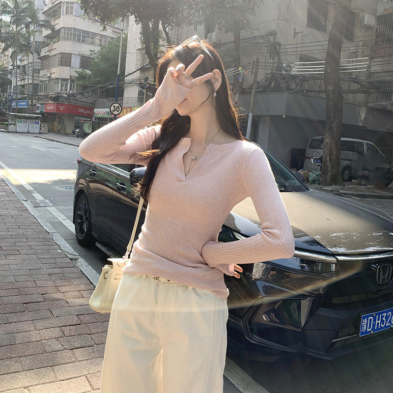 27.36 USD - Women's Sexy V-Neck Slim Fit Wool Lingerie Top