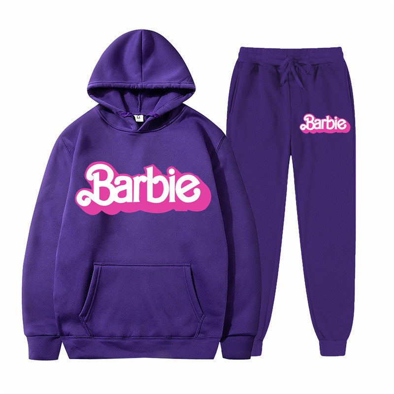 29.10 USD - Men's and Women's Printed Hooded Casual Sweatshirt Set