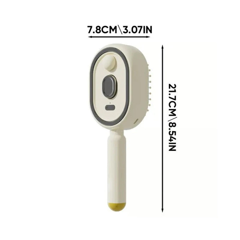 Brosse à cheveux électrique vapeur avec brumisateur, peigne lissant ionique pour moins de casse et sans résidus, outil de coiffage pour des cheveux lisses et brillants