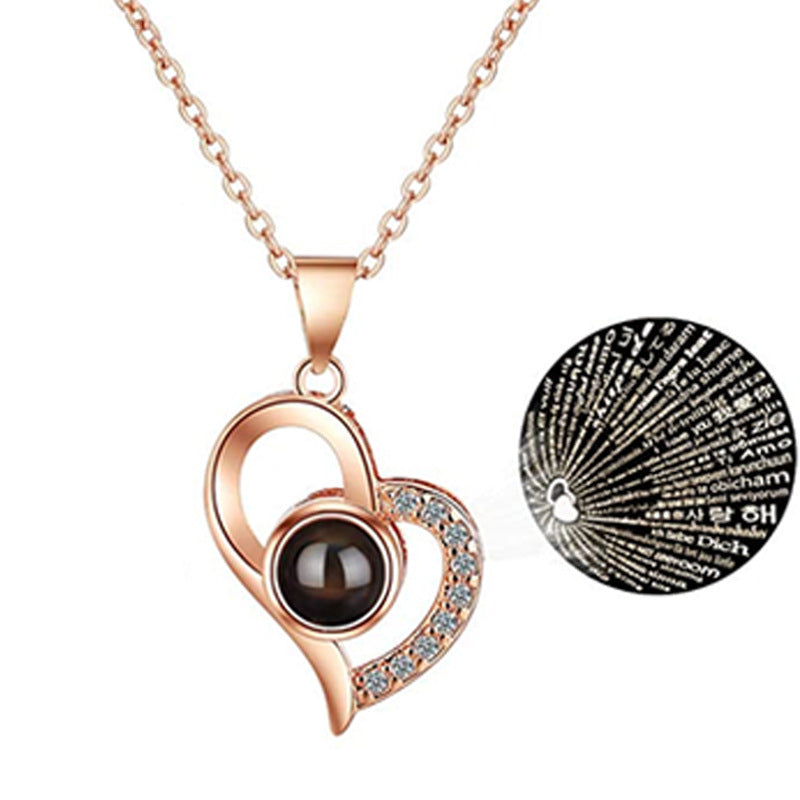 11.64/ 25.62 USD - Eternal Rose Jewelry Box Necklace Gift Set