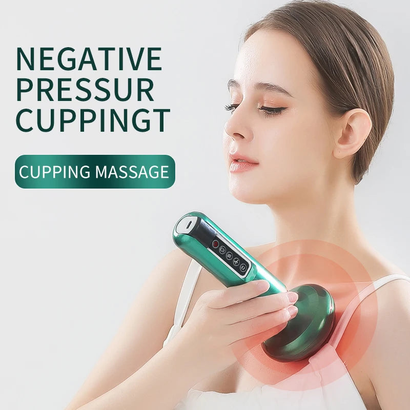Electric Cupping Gua Sha Anti-Cellulite Massager, Beauty and Wellness Care, Slimming Massage with Infrared Heat