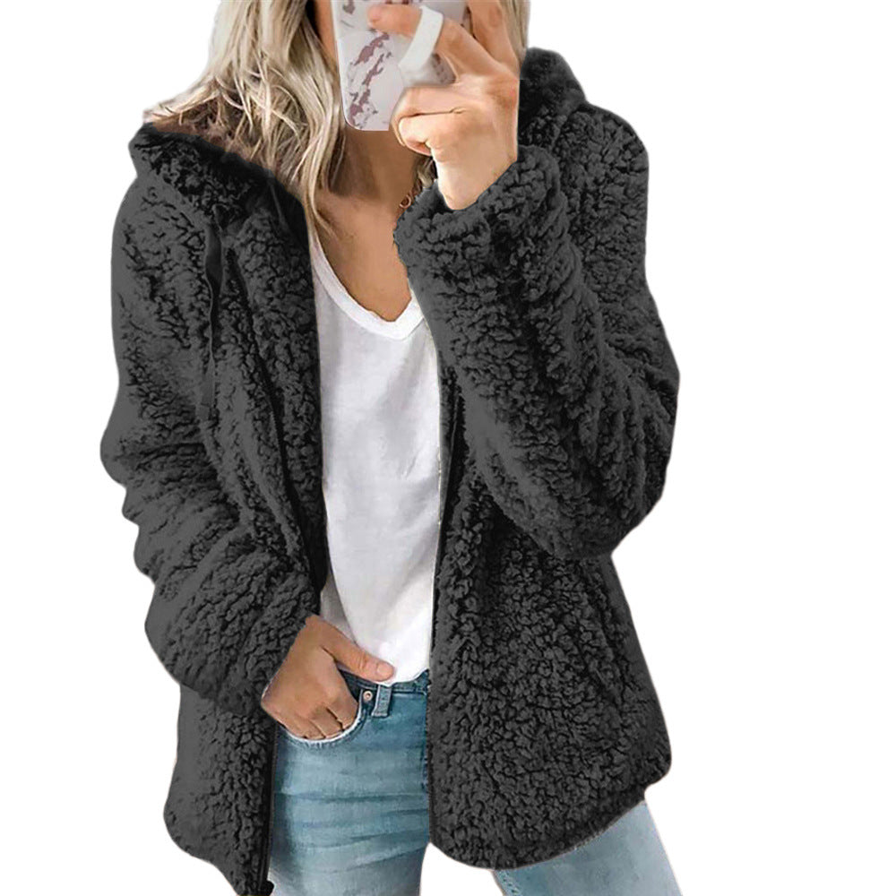 Women's Hooded Wool Coat, Autumn/Winter Outerwear