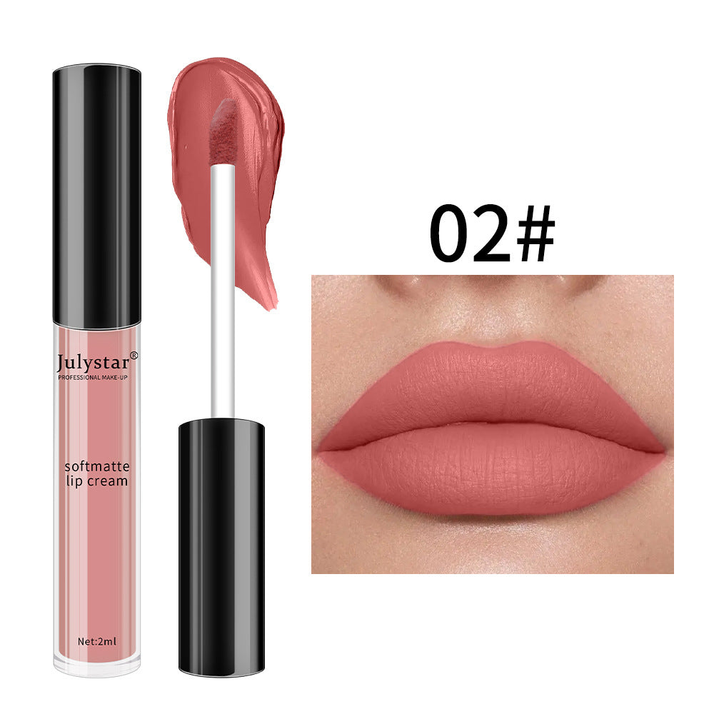 brillo labial mate dulce, labial líquido hidratante mate de larga duración