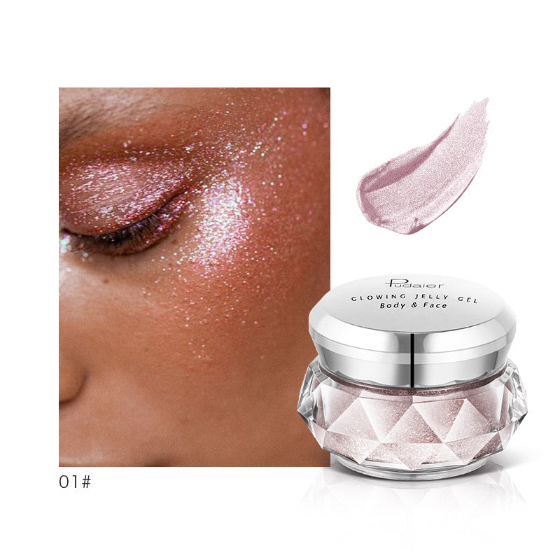 Iluminador, gel iluminador facial y corporal Pudaier Jelly Gel, sombra de ojos sirena