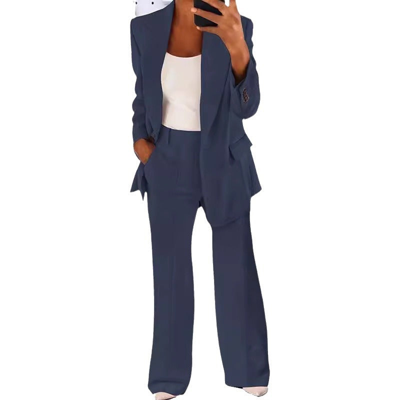 Women's blazer, slim fit, notched lapel, plain color