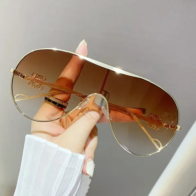 USD 16.28 - One Piece Metal Sunglasses, Large Frame One Piece Sports Glasses, Windproof Cycling Sunglasses, Top Sunglasses for Men and Women