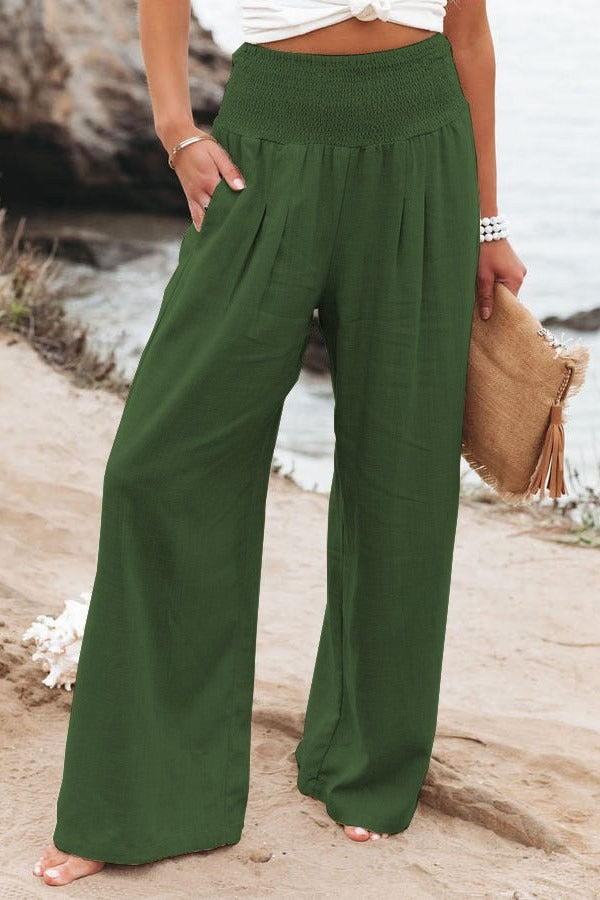 Women's Trendy Spring-Summer Wide-Leg Cotton and Hemp Trousers