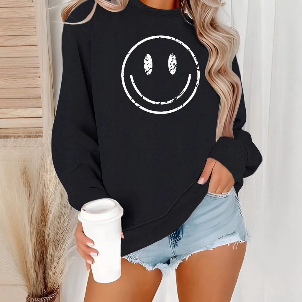 sudadera estampada con un smiley