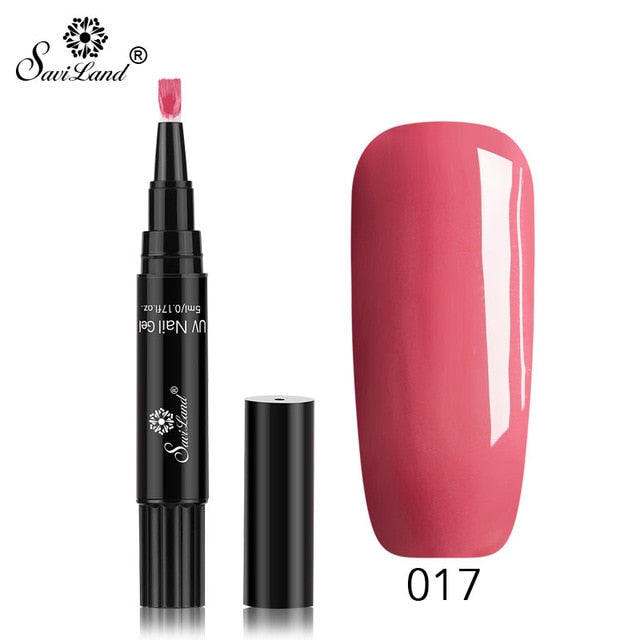 15.12 USD - Saviland 3-in-1 New Gel Nail Polish Pen: Glitter, Easy Application, 60 Colors, UV Hybrid Gel Polish, Easy to Use.