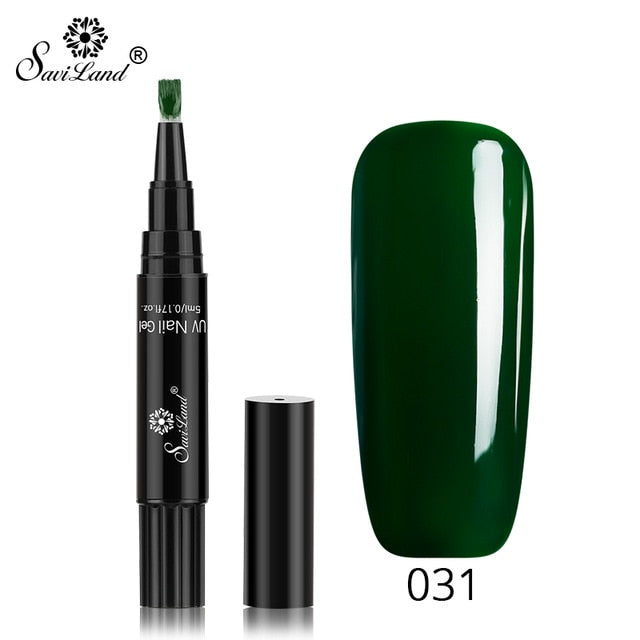 15.12 USD - Saviland 3-in-1 New Gel Nail Polish Pen: Glitter, Easy Application, 60 Colors, UV Hybrid Gel Polish, Easy to Use.