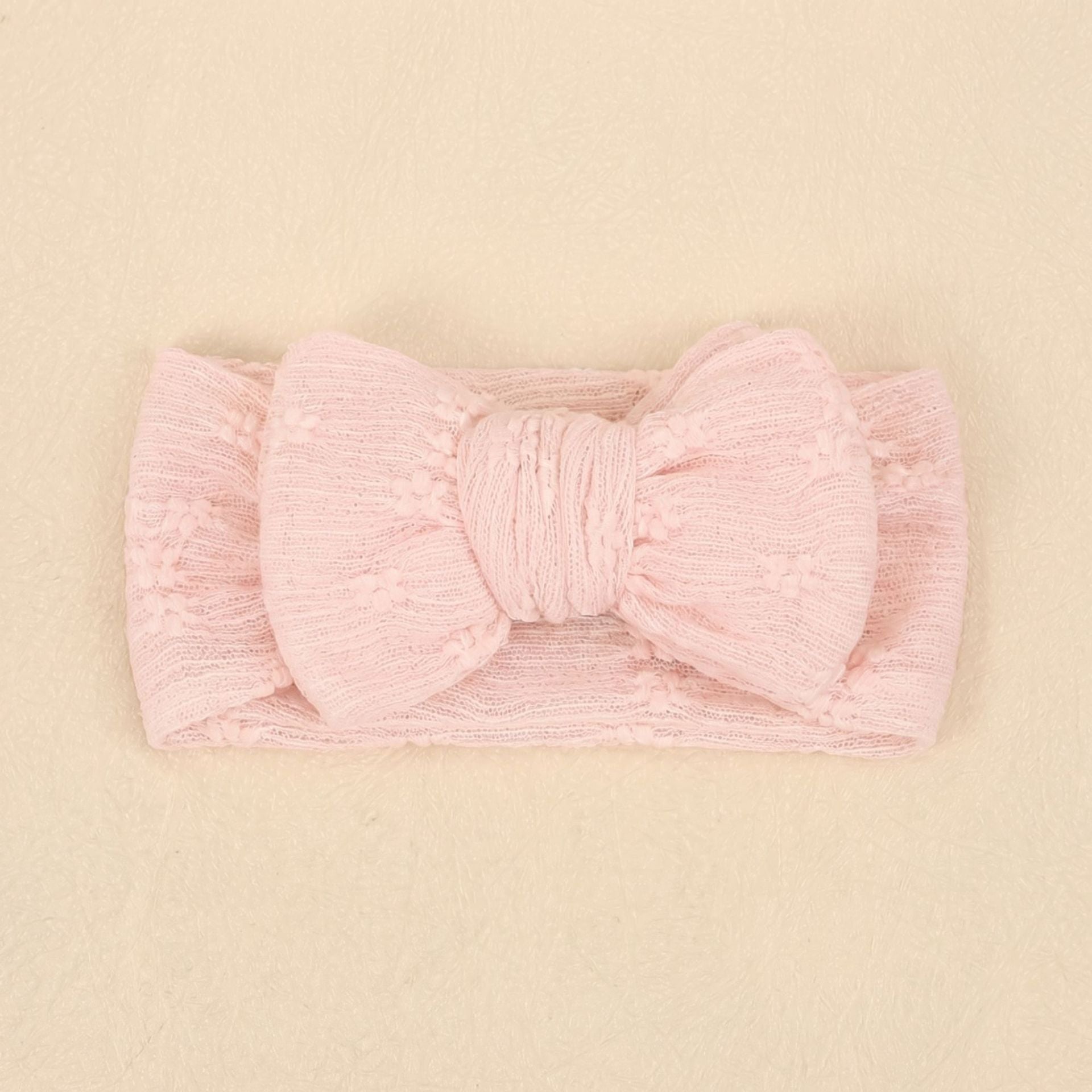 11.64 USD Accessoires pour cheveux d'enfants, bandeau à nœud double couche en dentelle et maille pour bébé