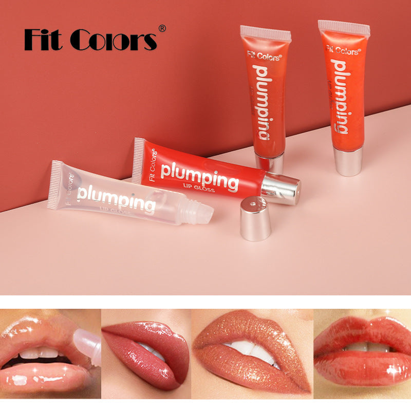 Fit Colors Efecto Labios Reales Boca Grande Brillo de Labios Gel Aceite Labial Voluminizador