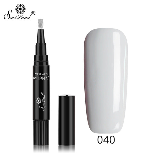 15.12 USD - Saviland 3-in-1 New Gel Nail Polish Pen: Glitter, Easy Application, 60 Colors, UV Hybrid Gel Polish, Easy to Use.