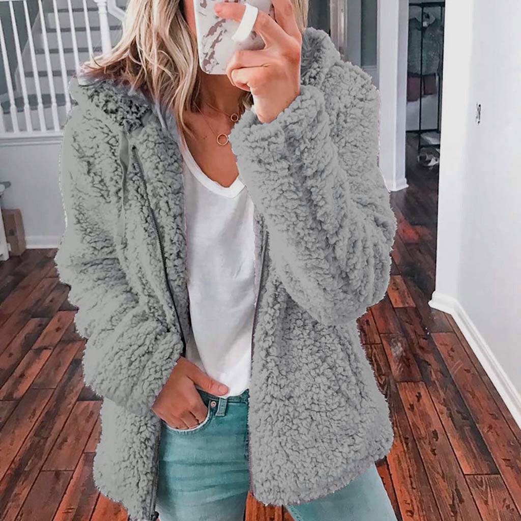 Women's Hooded Wool Coat, Autumn/Winter Outerwear