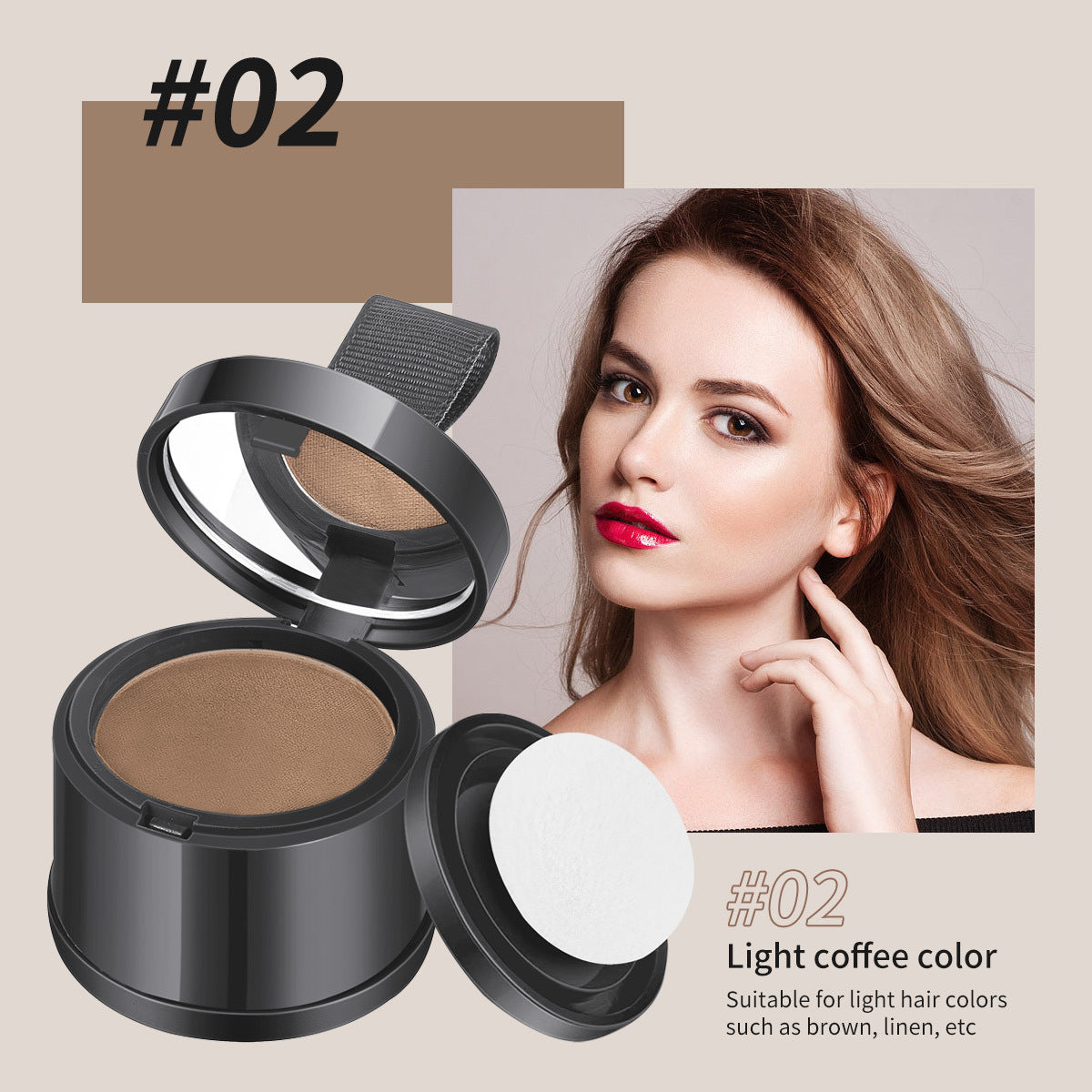 $17.47 - Hairline contour powder, shadow filler, forehead hair replacement, water and sweat resistant product.