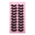 $23.29 - 10 Pairs of Thick Mink Effect Messy False Eyelashes, European and American Style.