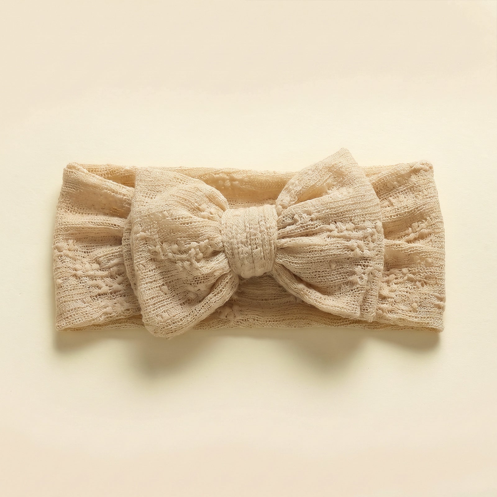 11.64 USD Accessoires pour cheveux d'enfants, bandeau à nœud double couche en dentelle et maille pour bébé