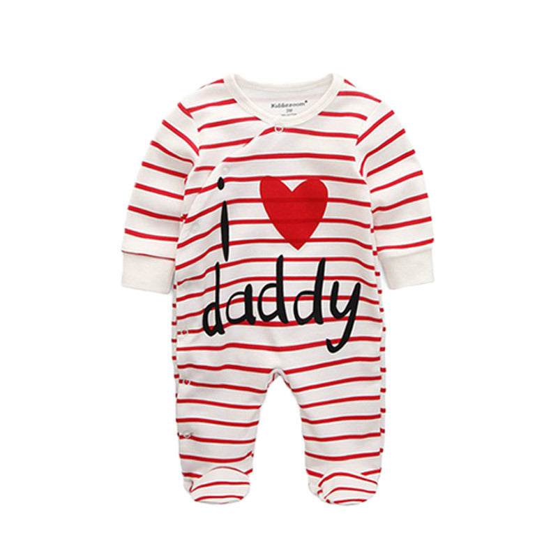15.13 USD Combinaison bébé en pur coton à double boutonnage pour nouveau-né, vêtements pour enfants à porte fermée