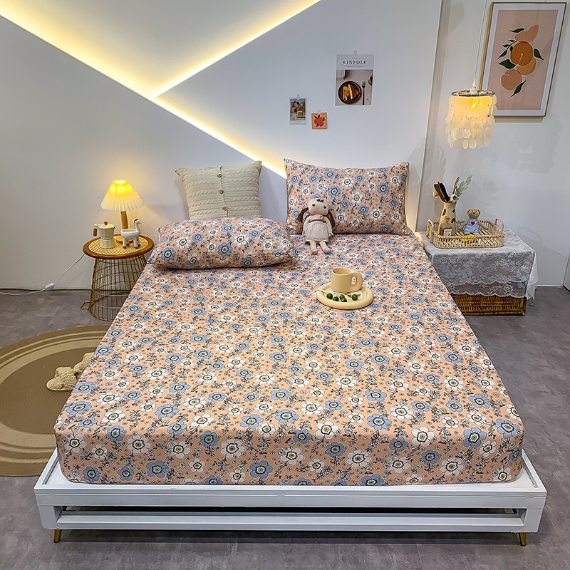 23,29/26,76/29,08 USD - Drap-housse en coton élastique à motifs géométriques, housse de matelas élastique, ensemble de literie Queen/King