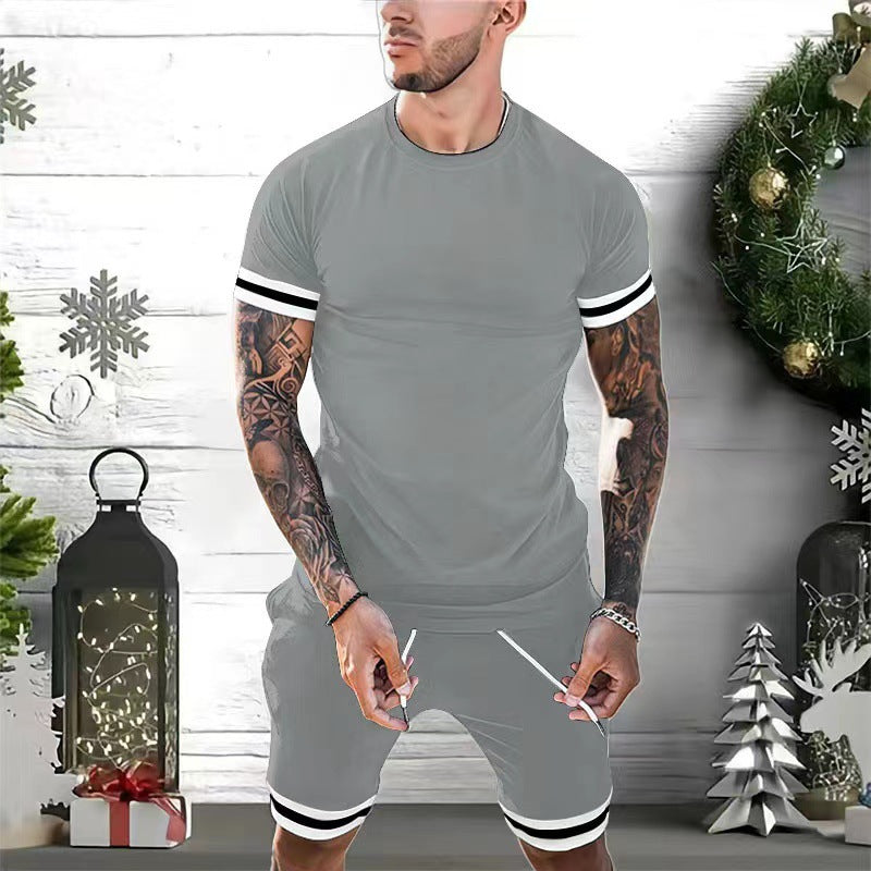 Ensemble deux pièces sport et loisirs : short à manches courtes