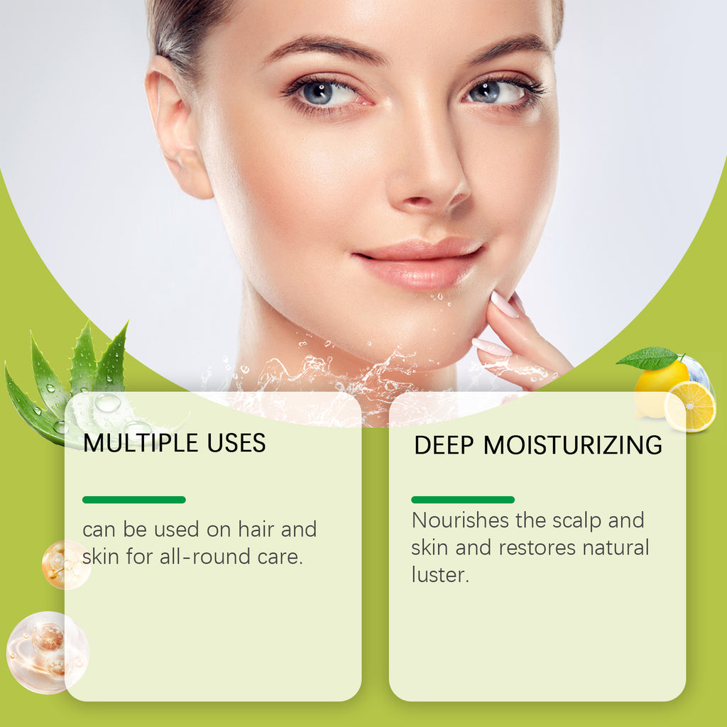 Le gel d'aloe vera hydrate la peau vous pouvez mettre sur les cheveux, tissage, perruque, le corps et le visage.
