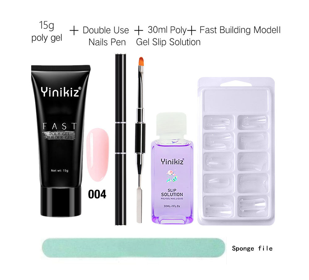 Crystalline gel, fast-extending gel, polygel