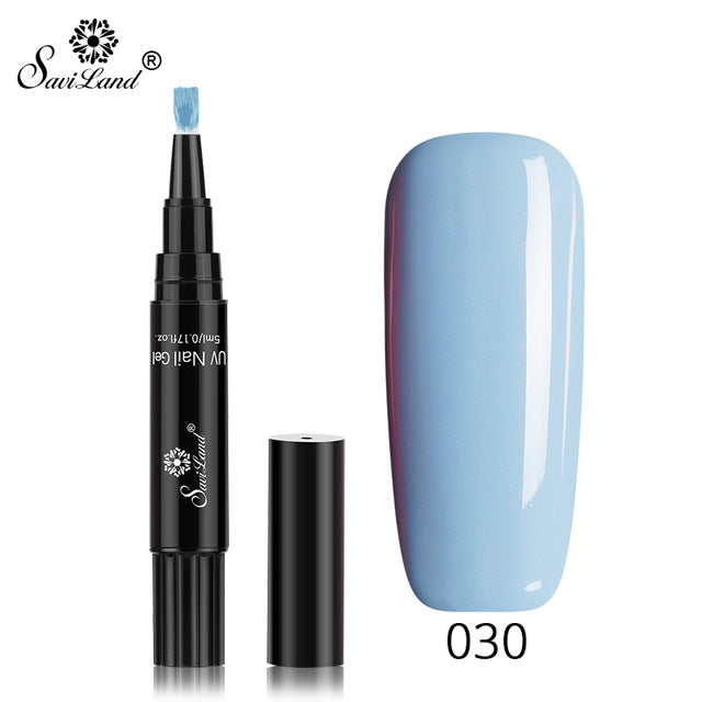 15.12 USD - Saviland 3-in-1 New Gel Nail Polish Pen: Glitter, Easy Application, 60 Colors, UV Hybrid Gel Polish, Easy to Use.