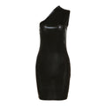 25,23 USD - Robe moulante asymétrique sans manches, sexy et unie, pour femme, mode été