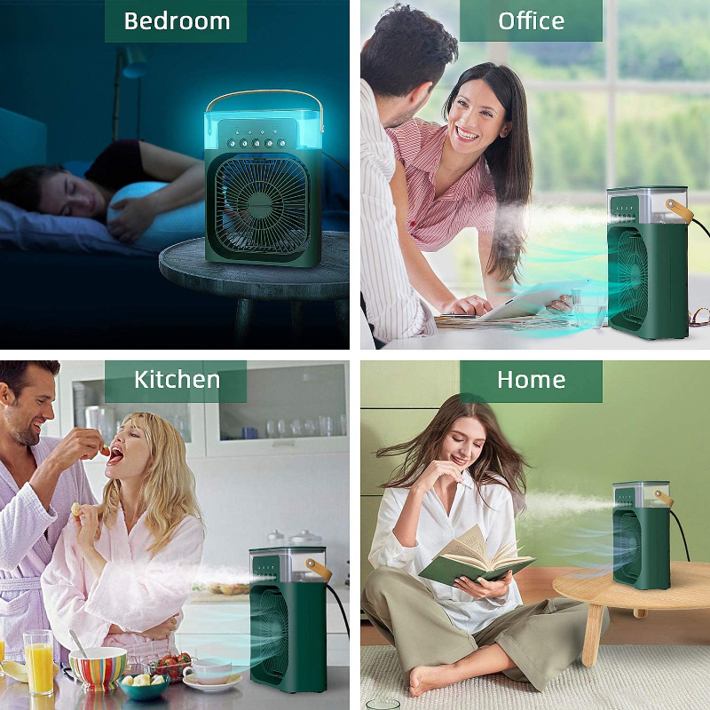 Ventilateur de bureau électrique, refroidisseur d'air, ventilateur à brumisation d'eau, climatiseur portable, ventilateur humidificateur USB, mini humidificateur d'air