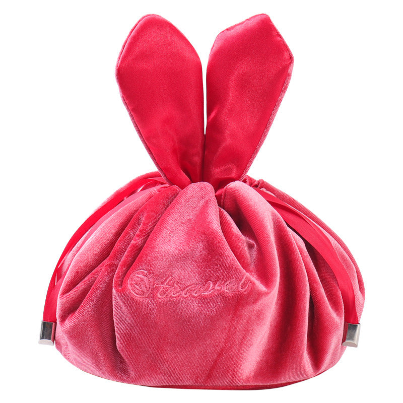 Bolsos de maquillaje para mujer, bolsas de terciopelo con cordón personalizables para esmalte de uñas, bolsas de cosméticos de terciopelo con cordón para mujer