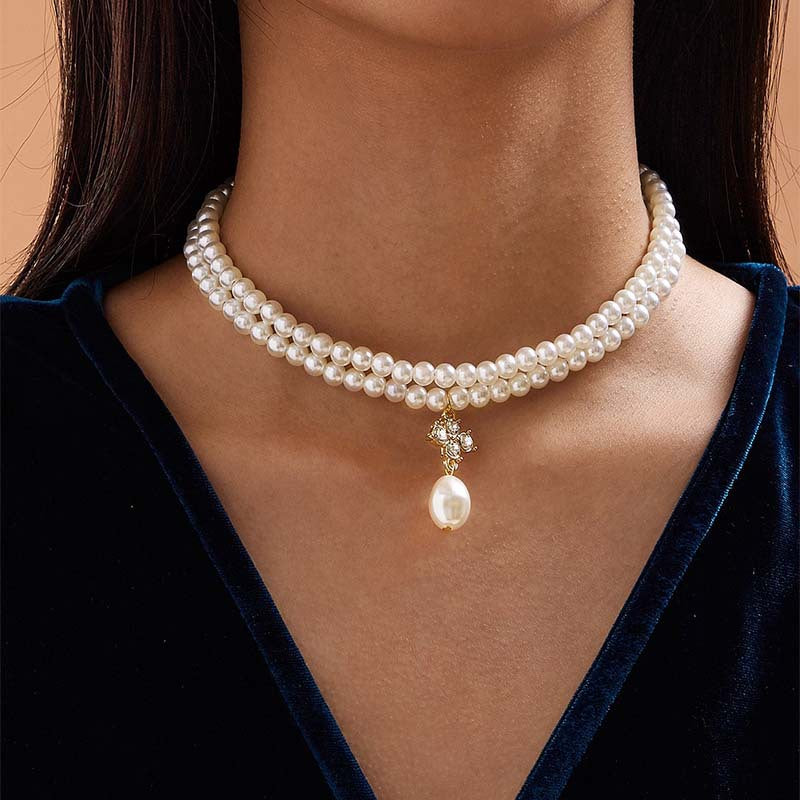 14.35 USD - Women's Necklace, Costume Jewelry, Statement Pearl Necklace, Women's Jewelry, New Necklace, European and American Clavicle Chain, Niche