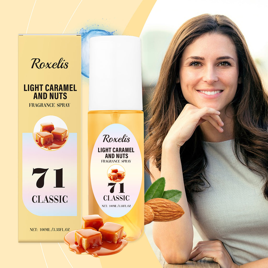 16.88 USD - Roxelis Light Caramel Scented Body Mist - Long-lasting Fresh Body Fragrance