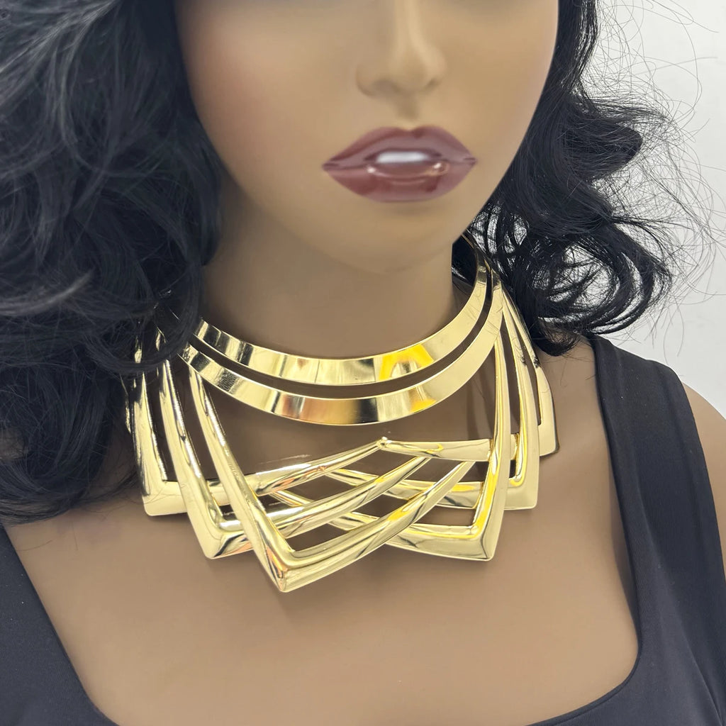 Collier ras du cou gothique en alliage, style africain court et minimaliste, bijou fantaisie pour femme, cadeau idéal