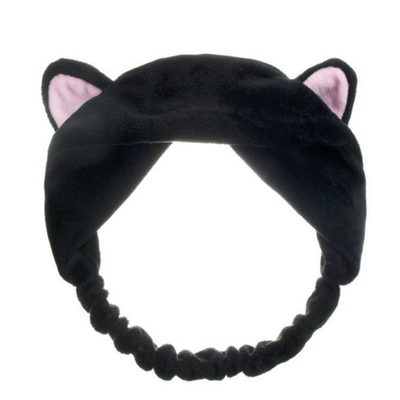 $15.37 - Cute Cat Ears Headband, Turban, Spa Accessory, Hair Elastic, Clips, Makeup Accessories