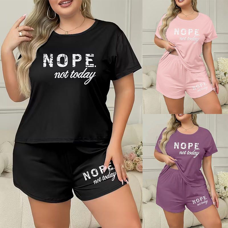 Ensemble de vêtements d'intérieur imprimé lettres, tendance été