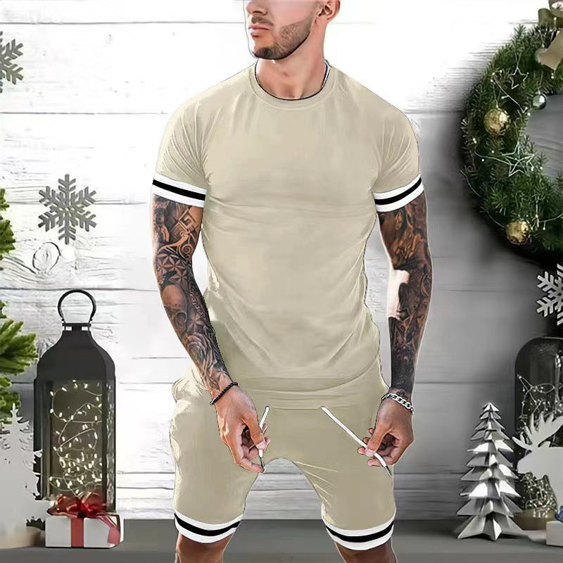 Ensemble deux pièces sport et loisirs : short à manches courtes