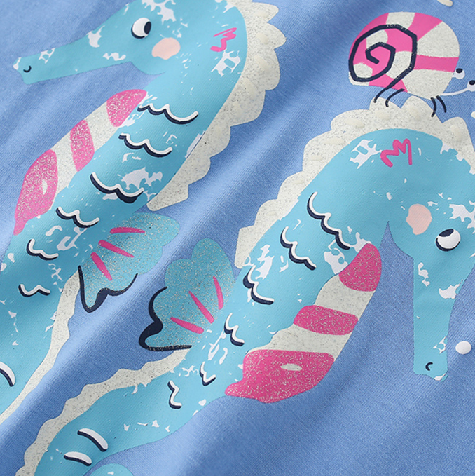 15.12 USD T-shirt d'été pour filles, haut tricoté pour enfants, vêtements pour enfants, col rond, manches courtes