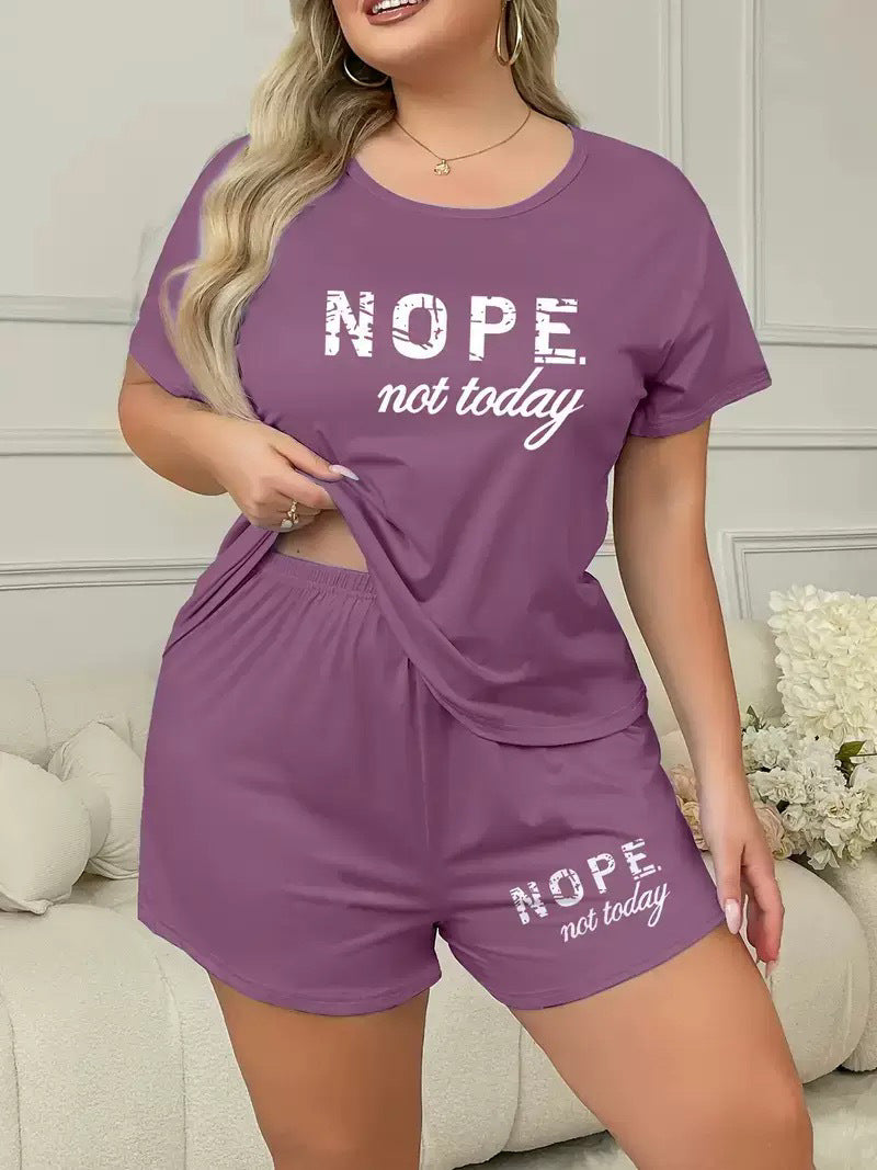 Ensemble de vêtements d'intérieur imprimé lettres, tendance été