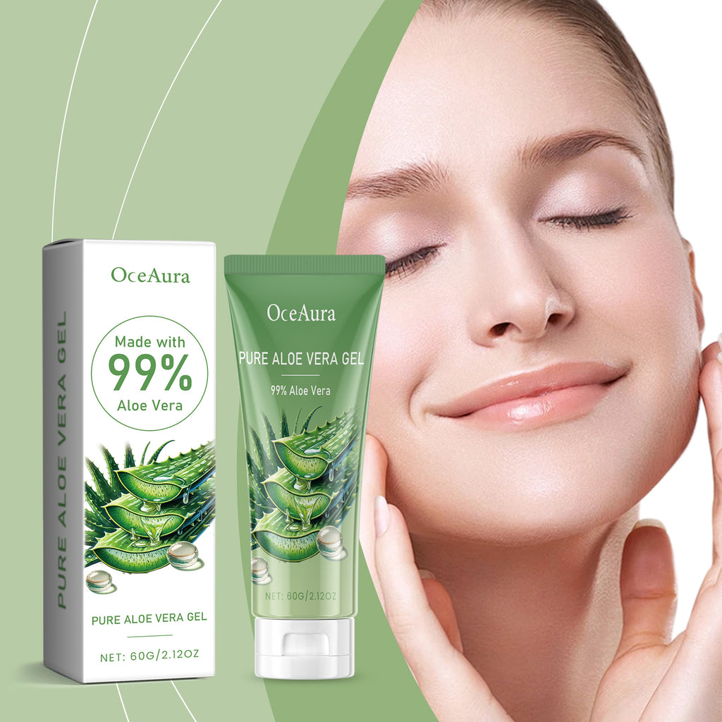 24.69 USD - Aloe Vera Soothing Gel, hydrating facial care, moisturizing care for acne-prone skin, soothing after-sun care, aloe vera gel cream