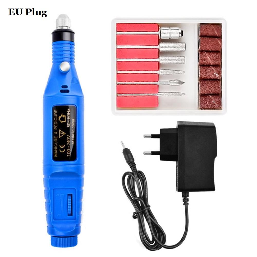 Electric Nail Drill Kit, Gel Nail Remover Machine, Nail Art Tool Kit, Pen, Nail File, Sanding Bands