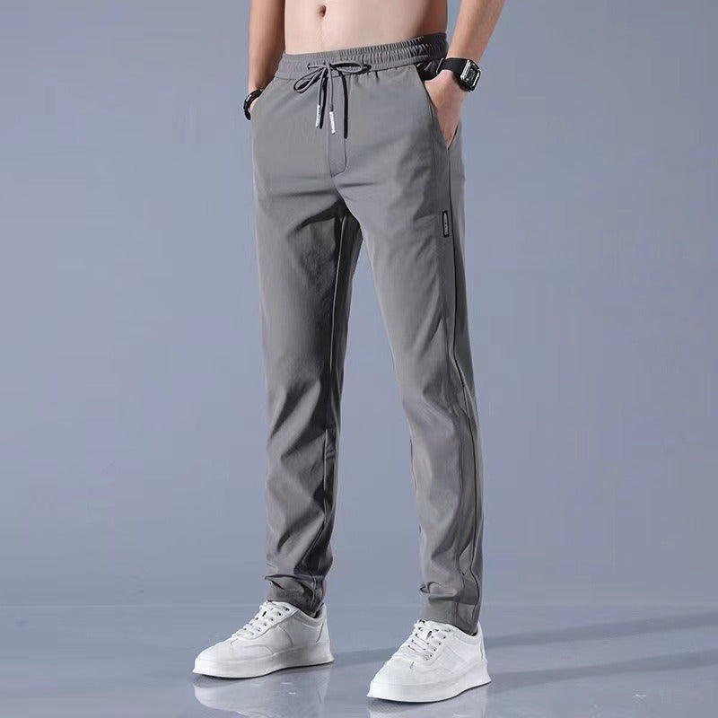 16.19 USD - Pantalon décontracté chic, élastique et respirant, coupe droite, style sport oversize