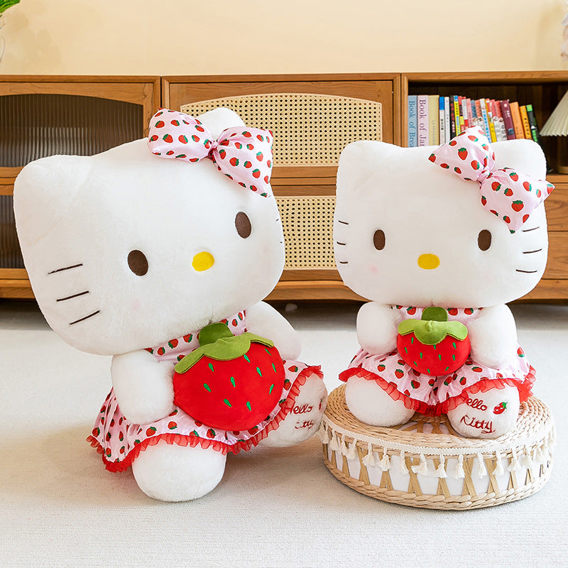 23,29/29,11 USD - Peluche Hello Kitty Fraise, Poupée Mignonne, Compagnon de Sommeil, Cadeau pour Petite Amie ou autre.