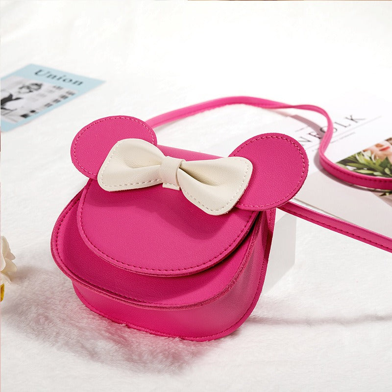 12.81 USD Sac bandoulière tendance pour enfants, porte-monnaie bébé style international avec joli nœud papillon, mini sac princesse pour fille