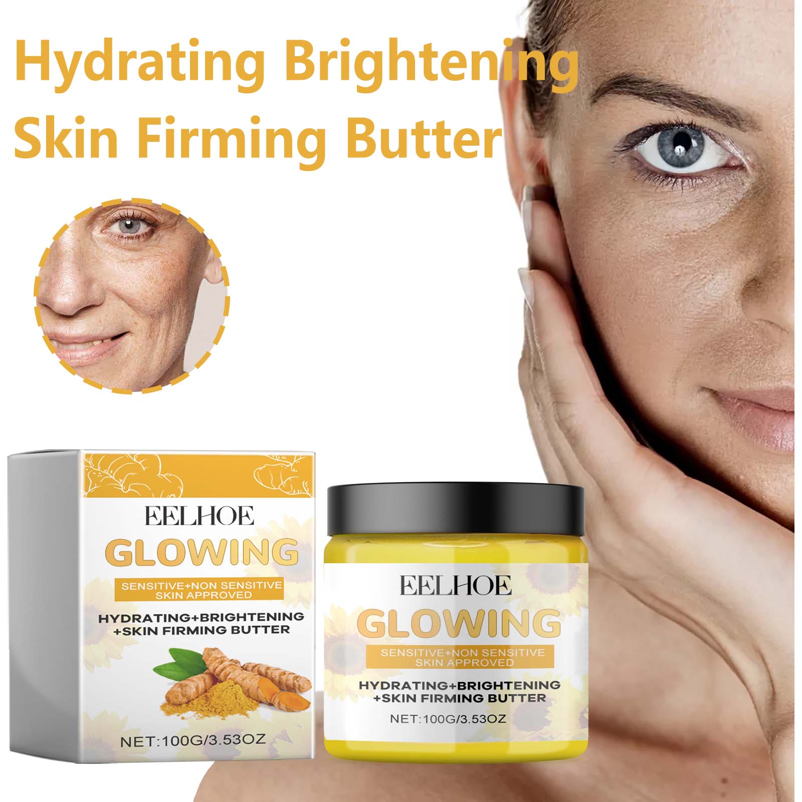19.78 USD - Turmeric Firming Cream: reduces wrinkles, firms facial skin, and moisturizes skin. Anti-Wrinkle Cream