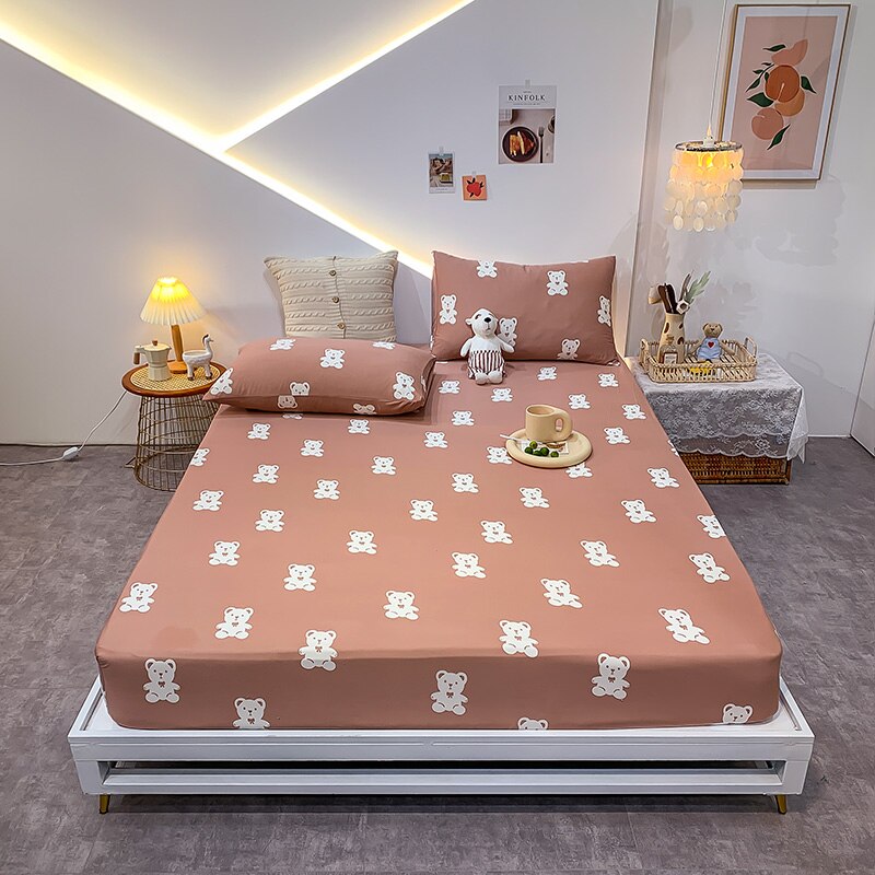 23,29/26,76/29,08 USD - Drap-housse en coton élastique à motifs géométriques, housse de matelas élastique, ensemble de literie Queen/King